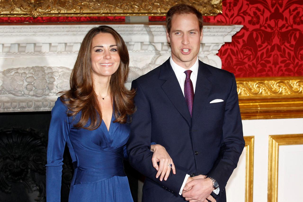 FILE PHOTO: Britain's Prince William and his fiancee Kate Middleton pose for a photograph in St. James's Palace in central London