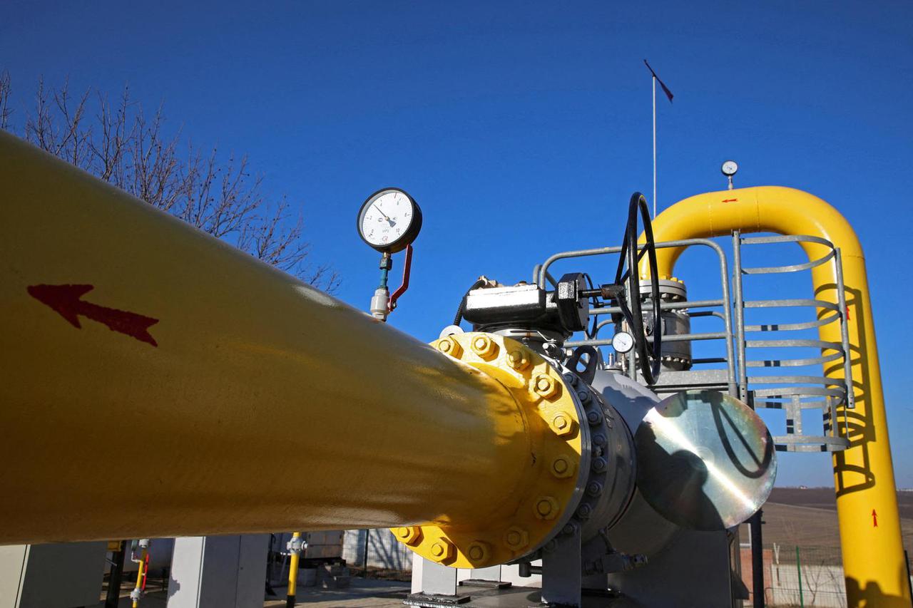 FILE PHOTO: A view shows the facilities of a gas distribution plant in Chisinau