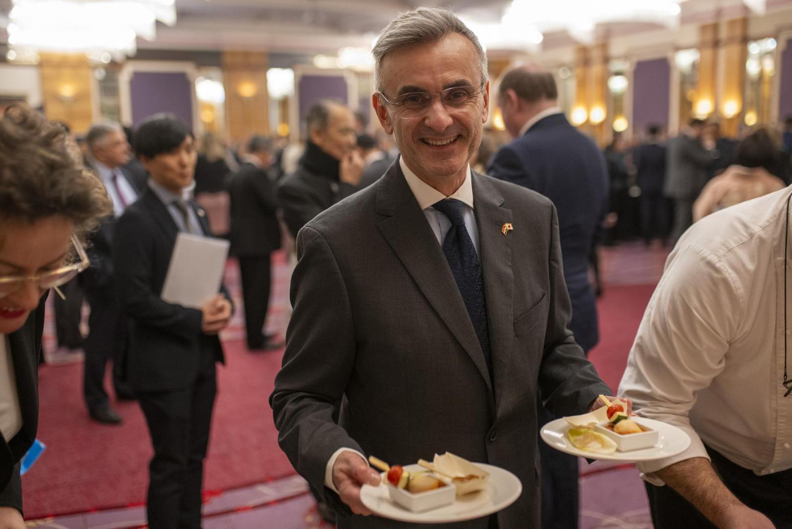 21.02.2024., Zagreb-  Primanje povodom rodjendana japanskog cara u Westinu, a japanske tvrtke u Hrvatskoj izlazu svoje proizvode.  Photo: Igor Soban/PIXSELL