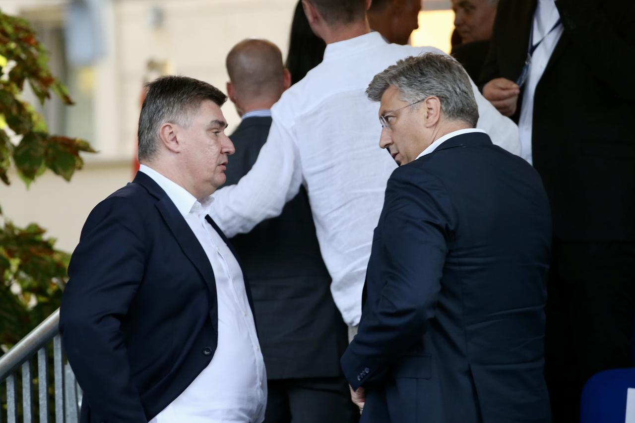 Sinj: Zoran Milanović i Andrej Plenković u razgovoru nakon završetka Alke