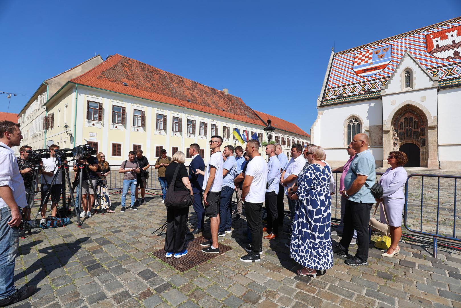 24.08.2024., Zagreb - Trg sv. Marka. Saborski zastupnik Dario Zurovec odrzao je konferenciju za novinare na kojoj je sluzbeno objavio da odlazi iz stranke Fokus. Photo: Sanjin Strukic/PIXSELL