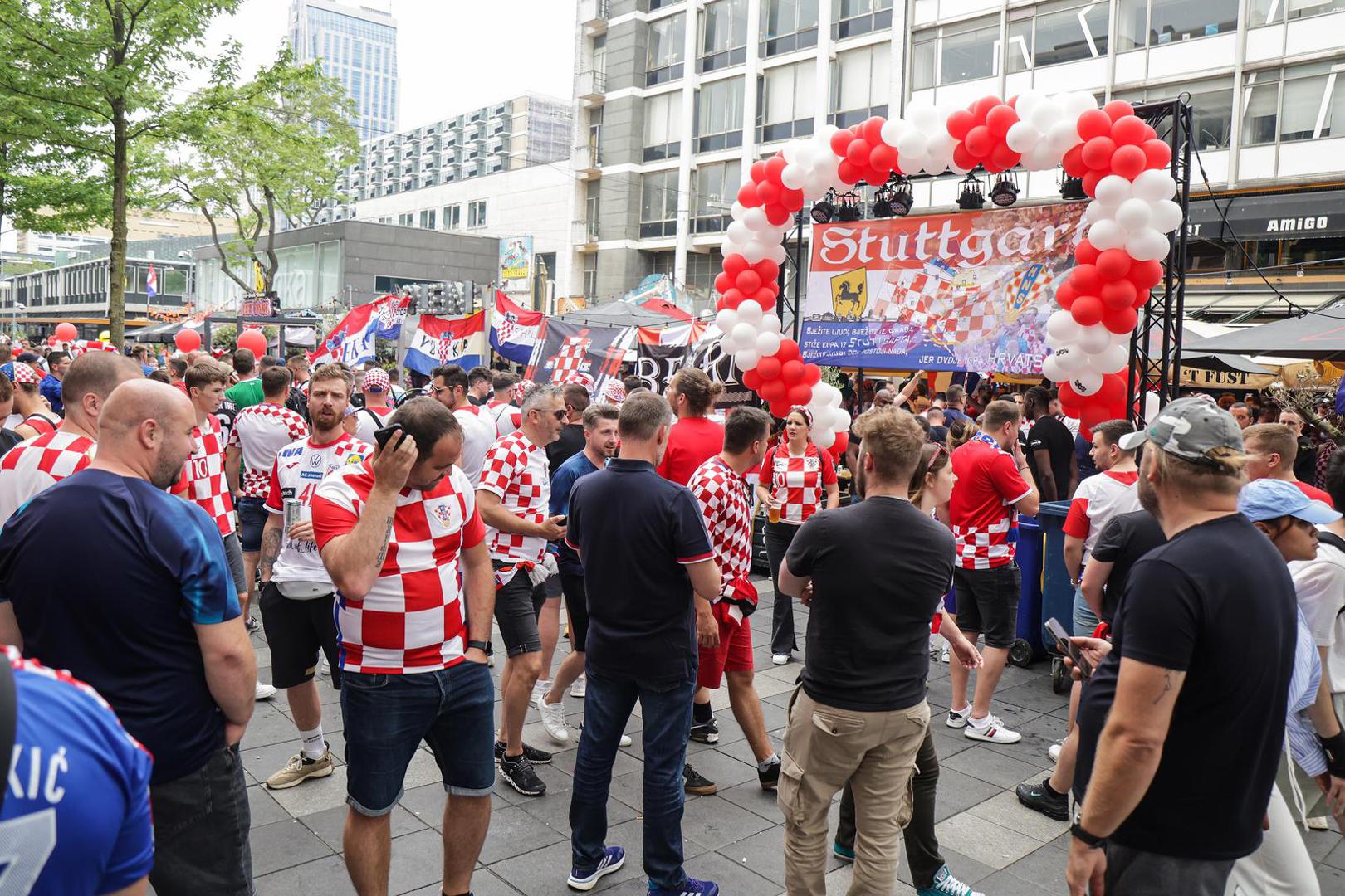 18.06.2023., Rotterdam, Nizozemska - Navijacko ozracje u centru grada uoci vecerasnje utakmice finala Lige nacija izmedju Hrvatske i Spanjolske.  Photo: Luka Stanzl/PIXSELL