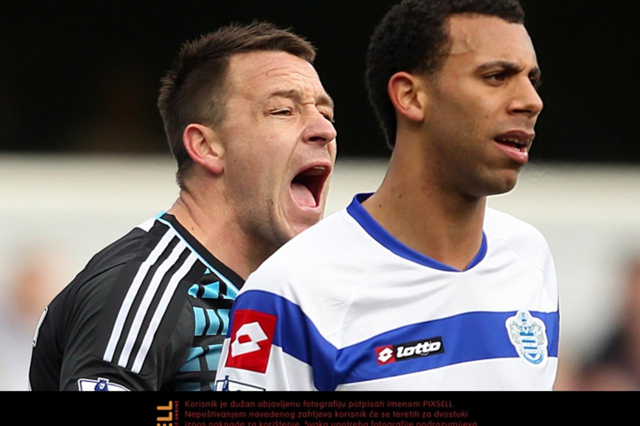 '*Alternative Crop* Chelsea\'s John Terry (left) and Queens Park Rangers\' Anton Ferdiand (right) during the match Photo: Press Association/Pixsell'