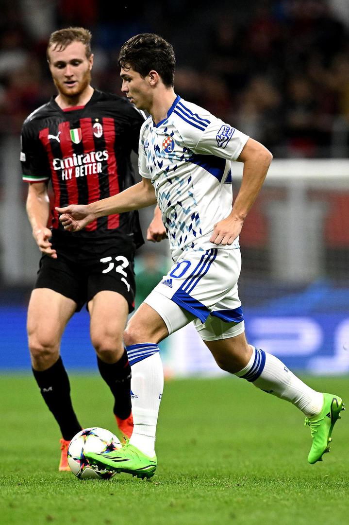 14.09.2022., stadion San Siro, Milano - UEFA Liga prvaka, 2. kolo, skupina E, AC Milan - GNK Dinamo. Antonio Marin Photo: Marko Lukunic/PIXSELL