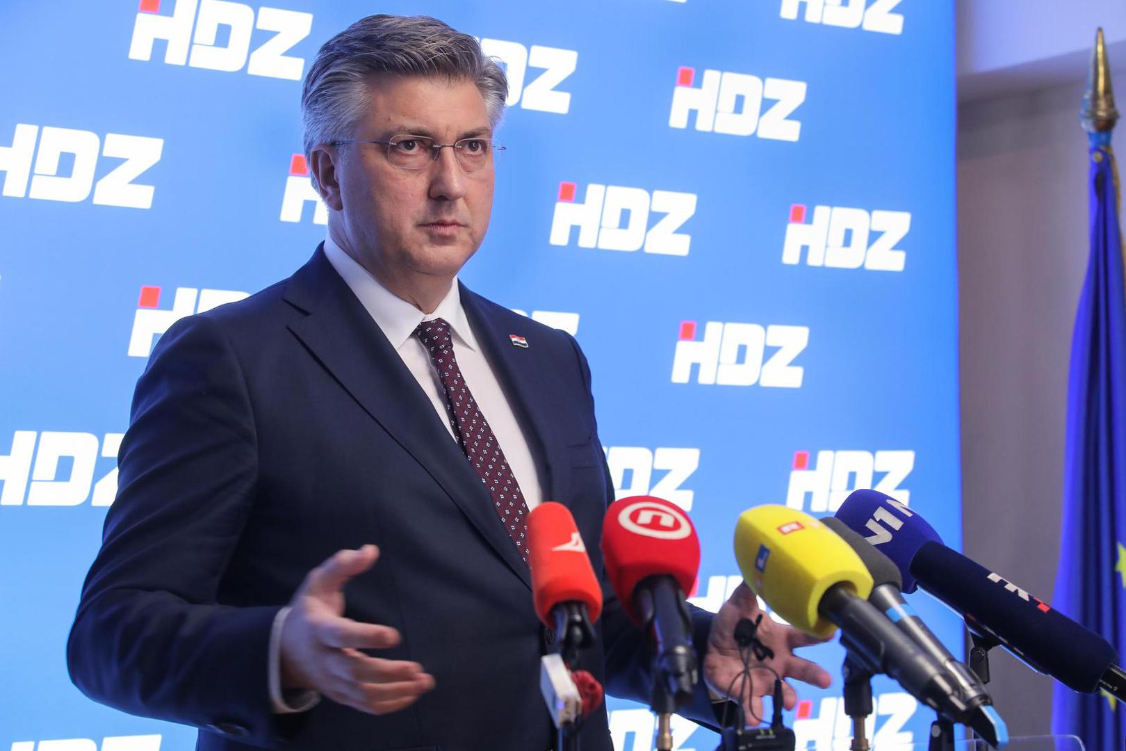 04.03.2024., Zagreb - U GO HDZ-a Grada Zagreba odrzana je sjednica sireg predsjednistva HDZ-a. Andrej Plenkovic. Photo: Tomislav Miletic/PIXSELL