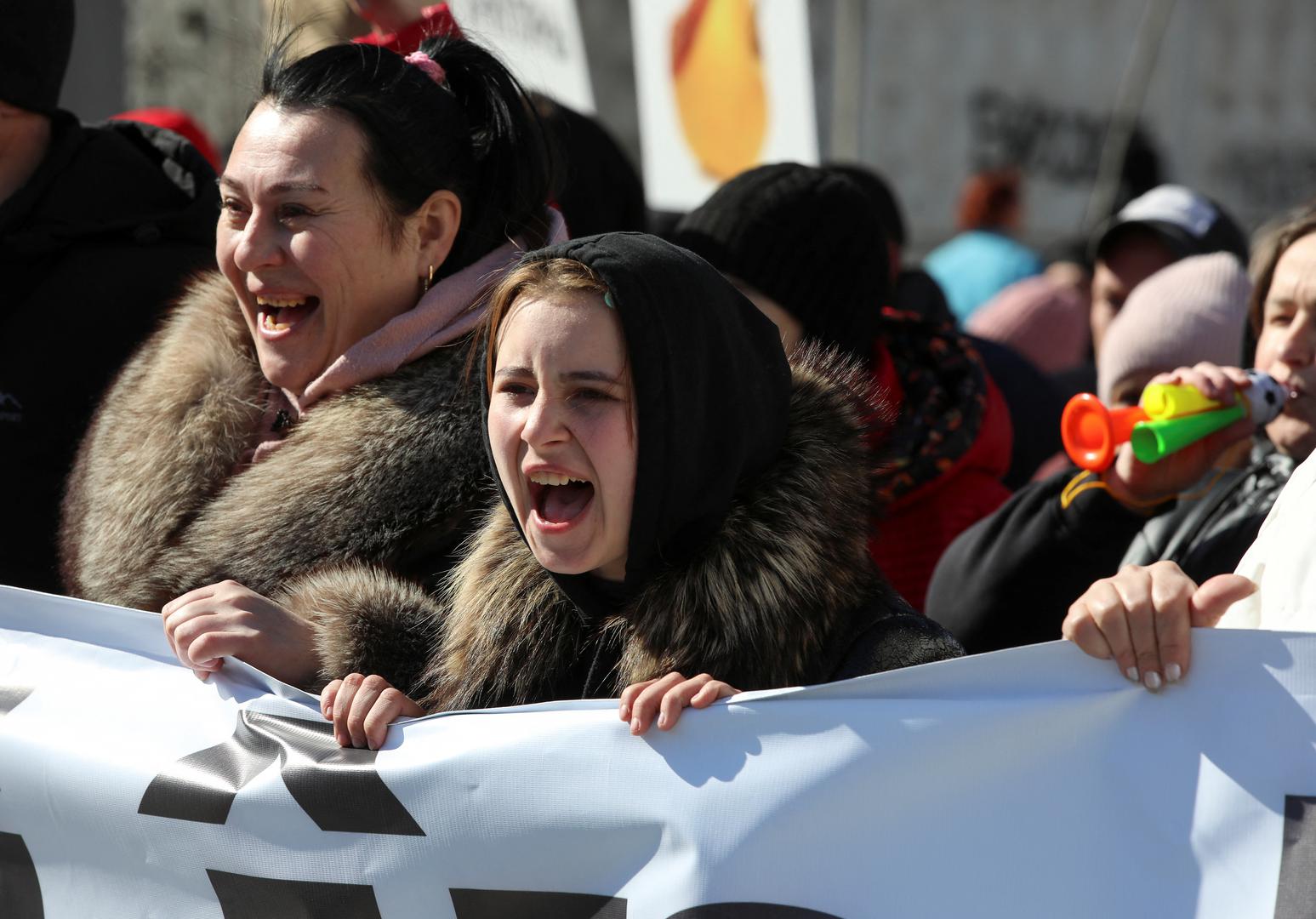 Participants protest against the recent countrywide increase of power rates and prices during an anti-government rally, which is organised by opposition political movements including the Russia-friendly party Shor, in Chisinau, Moldova, March 12, 2023. REUTERS/Vladislav Culiomza Photo: VLADISLAV CULIOMZA/REUTERS