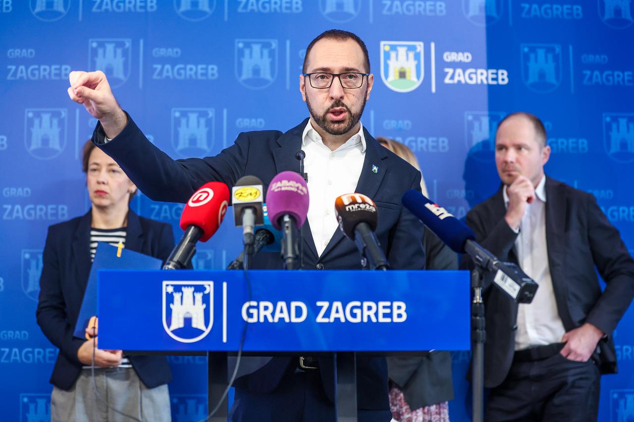 Zagreb: Gradonačelnik Tomašević održao konferenciju za medije na kojoj je predstavio idejno rješenje za Centar za gospodarenje otpadom