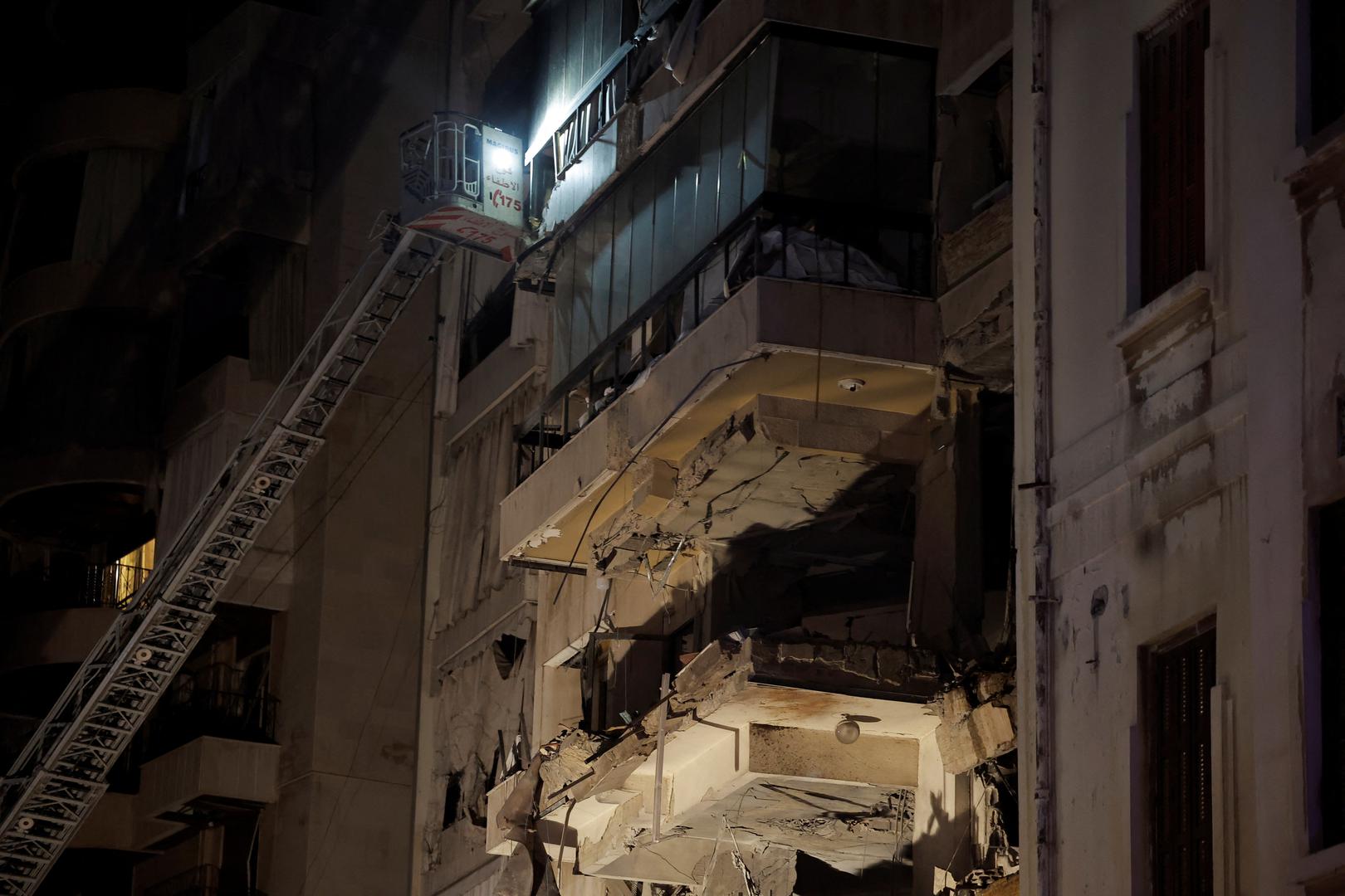 A damaged building stands at the site of an Israeli air strike, amid ongoing hostilities between Hezbollah and Israeli forces, in Ras Al- Nabaa, in Beirut, Lebanon, October 10, 2024. REUTERS/Louisa Gouliamaki Photo: LOUISA GOULIAMAKI/REUTERS