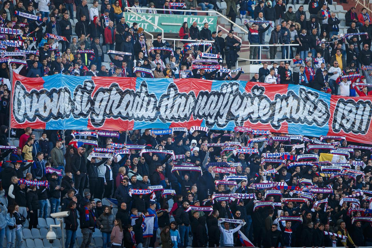 Split: Utakmica Hajduk - Slaven Belupo na dan obilježavanja 111. godina Hajduka