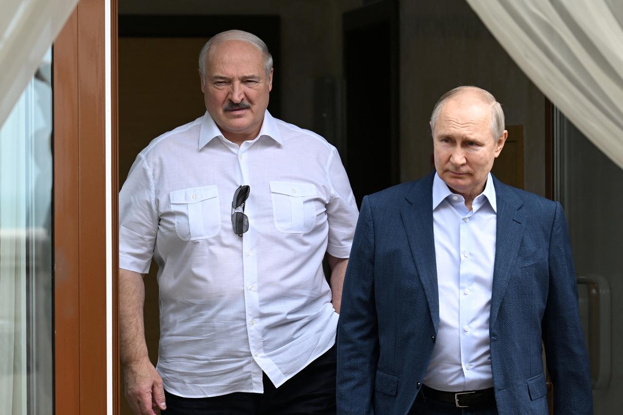 Russian President Vladimir Putin meets with Belarusian President Alexander Lukashenko in Sochi