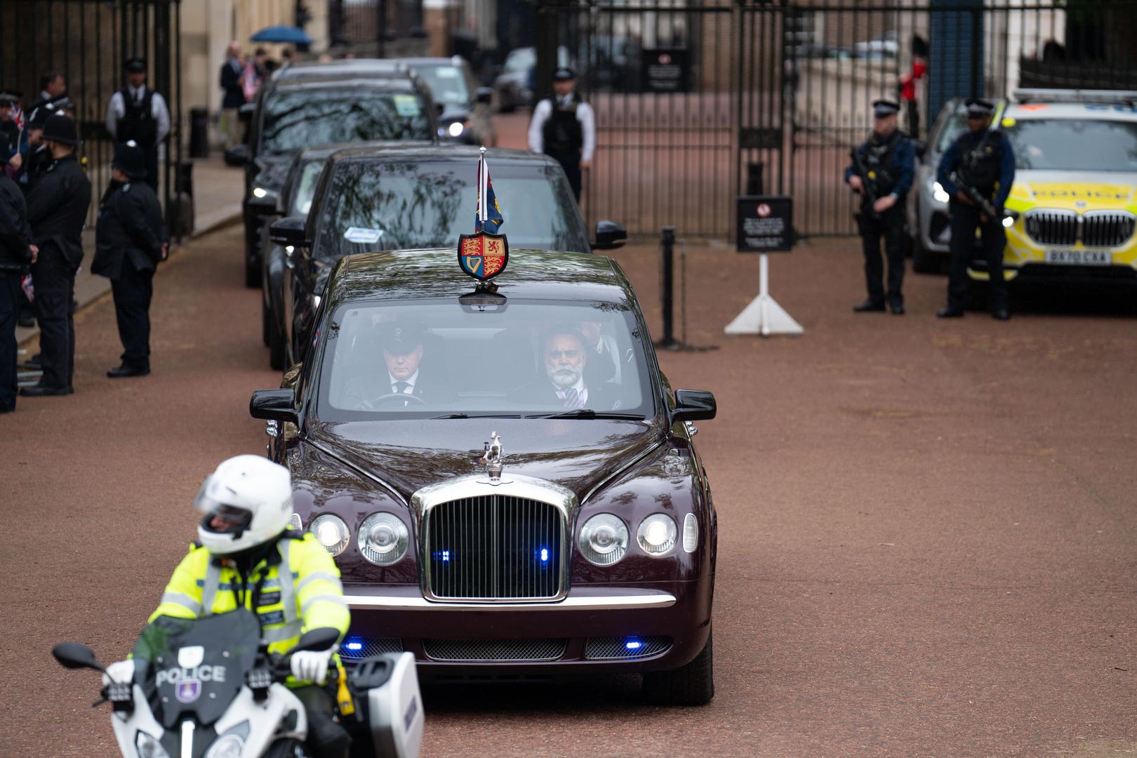 King Charles III leaves St James' Palace and travels to Buckingham Palace in London, ahead of his coronation ceremony. Picture date: Saturday May 6, 2023. Photo: James Manning/PRESS ASSOCIATION