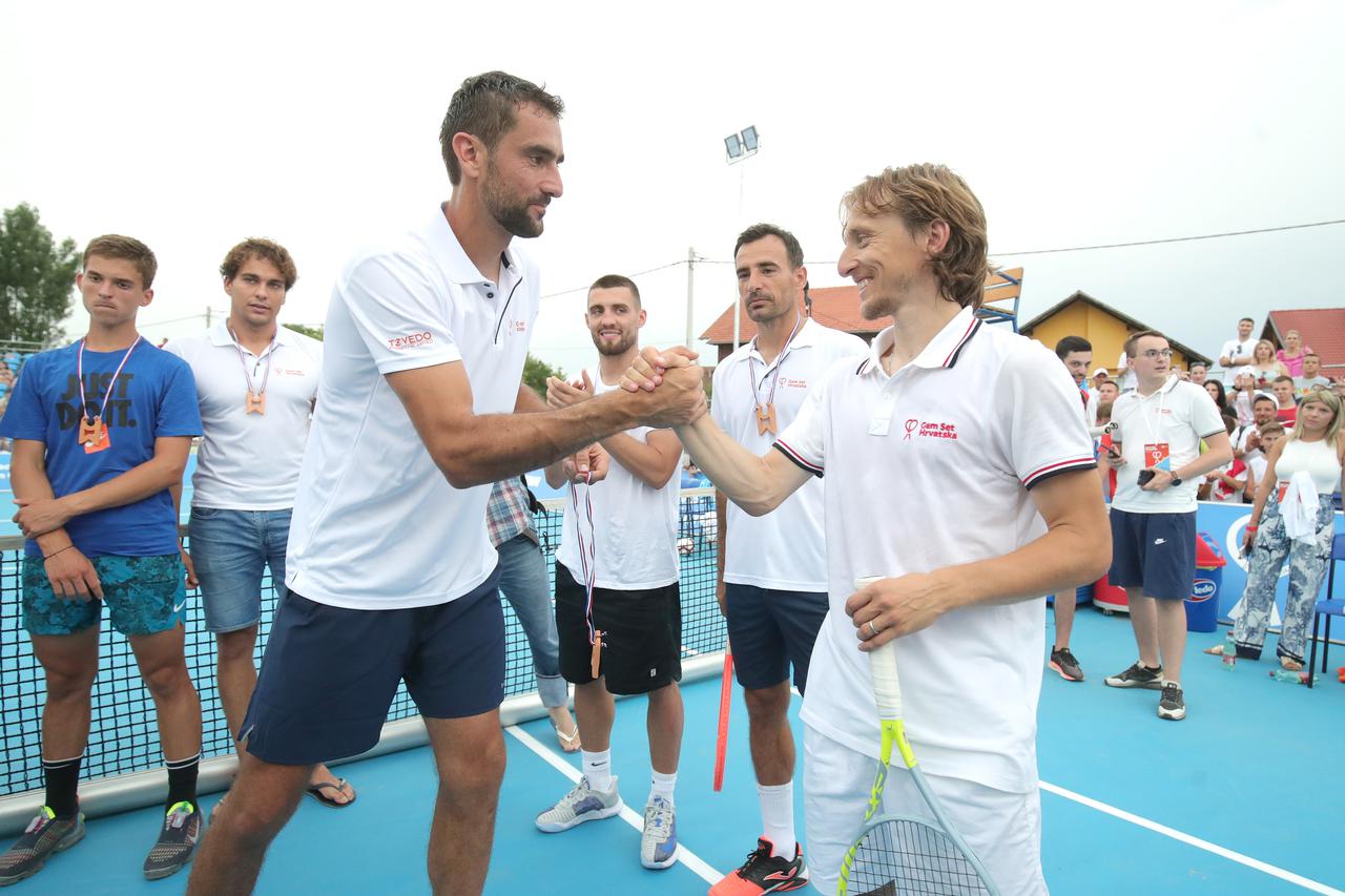 Petrinja: Marin Čilić i Luka Modrić osvojili humanitarni turnir Gem Set Hrvatska