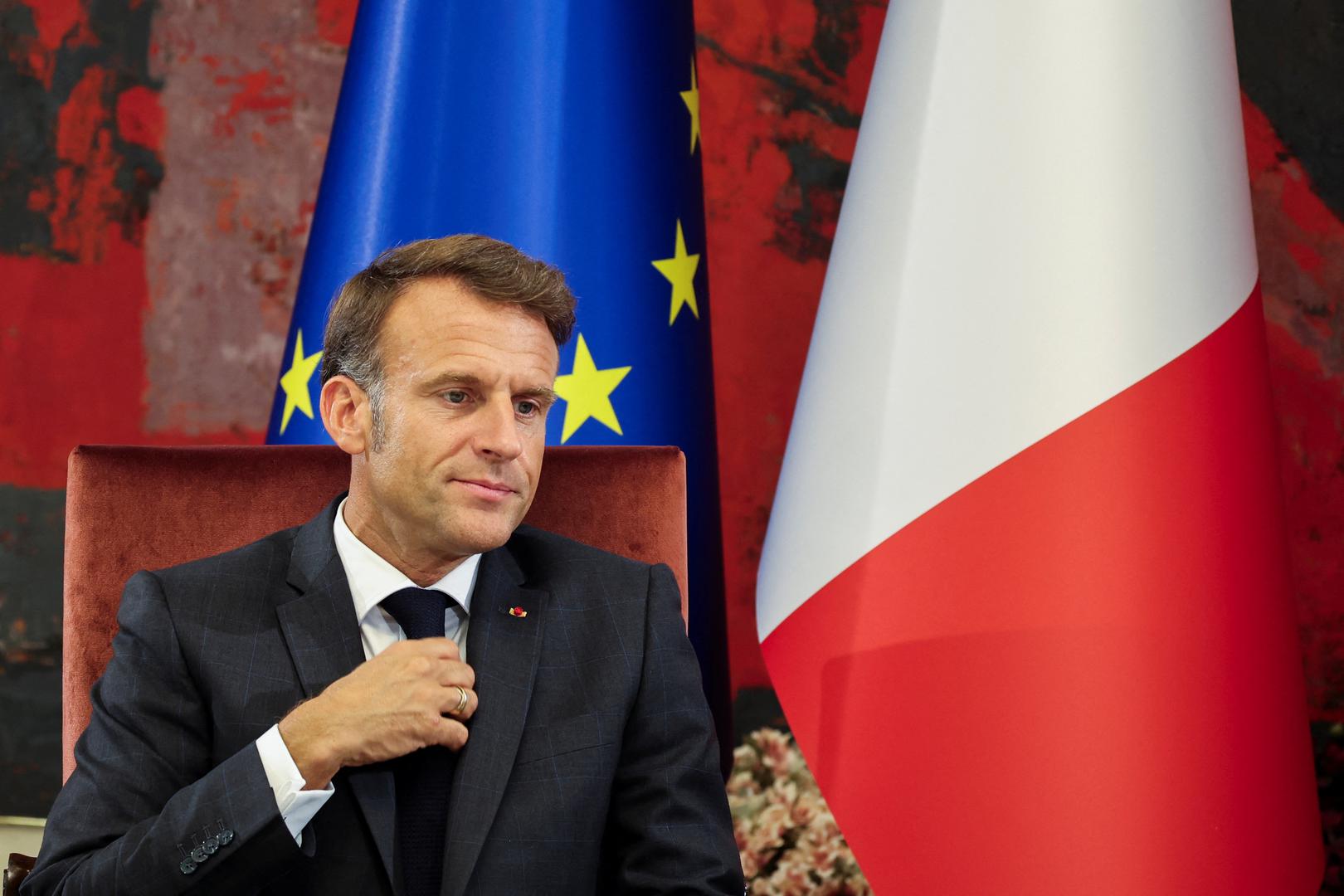 French President Emmanuel Macron meets with Serbian President Aleksandar Vucic (not pictured) at the Palace of Serbia building in Belgrade, Serbia, August 29, 2024. REUTERS/Djordje Kojadinovic Photo: DJORDJE KOJADINOVIC/REUTERS