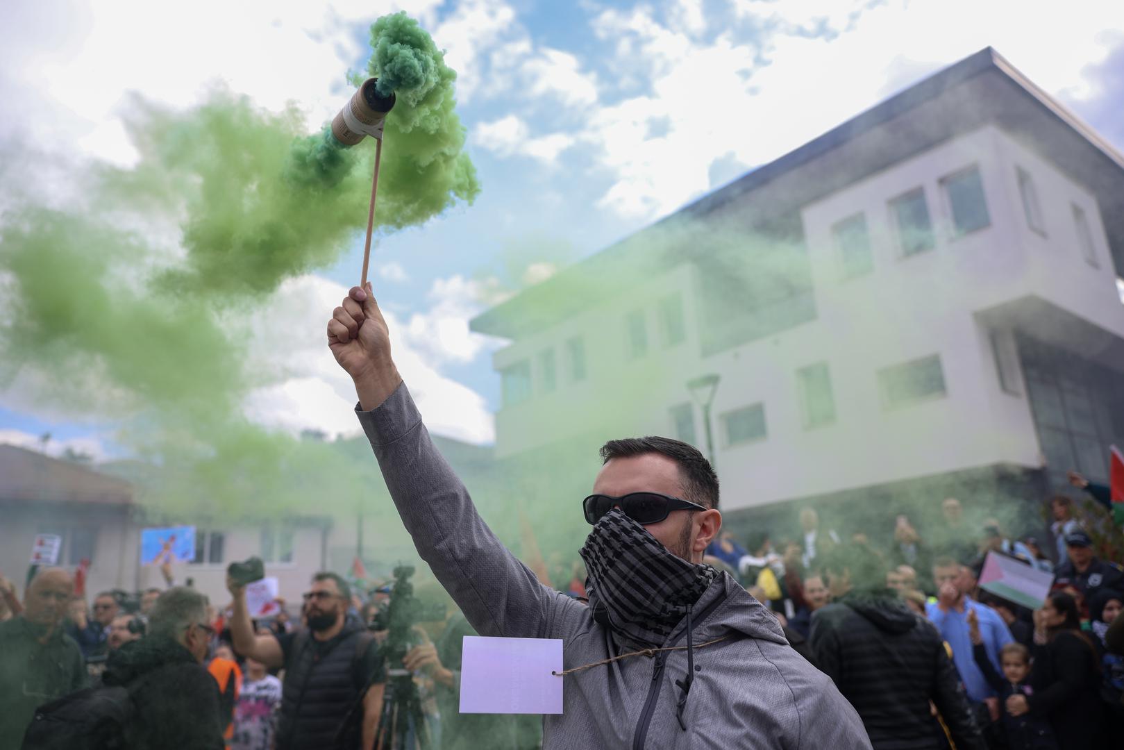 22.10.2023., Sarajevo, Bosna i Hercegovina - Prosvjed podrske Palestinskom narodu odrzan je u Sarajevu. Photo: Armin Durgut/PIXSELL