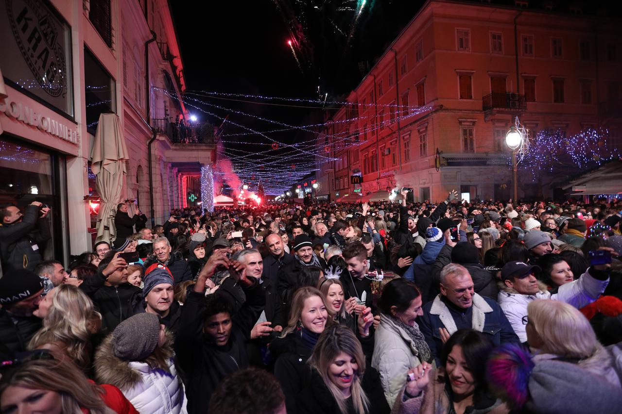 Rijeka: Doček Nove godine na Korzu