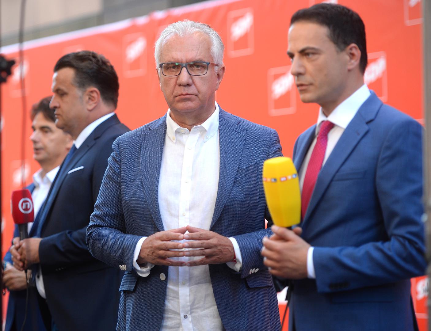 05.07.2020., Zagreb - Docek izbornih rezultata u stozeru Restart koalicije u prostorijama SDP-a na Iblerovom trgu.  Rajko Ostojic  Photo: Marko Prpic/PIXSELL