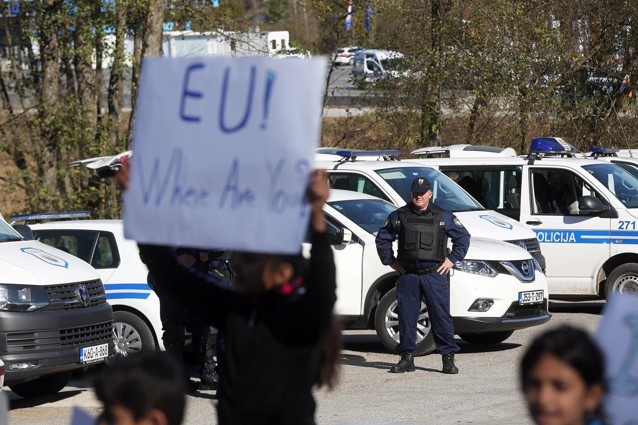 Migranti na graničnom prijelazu Maljevac