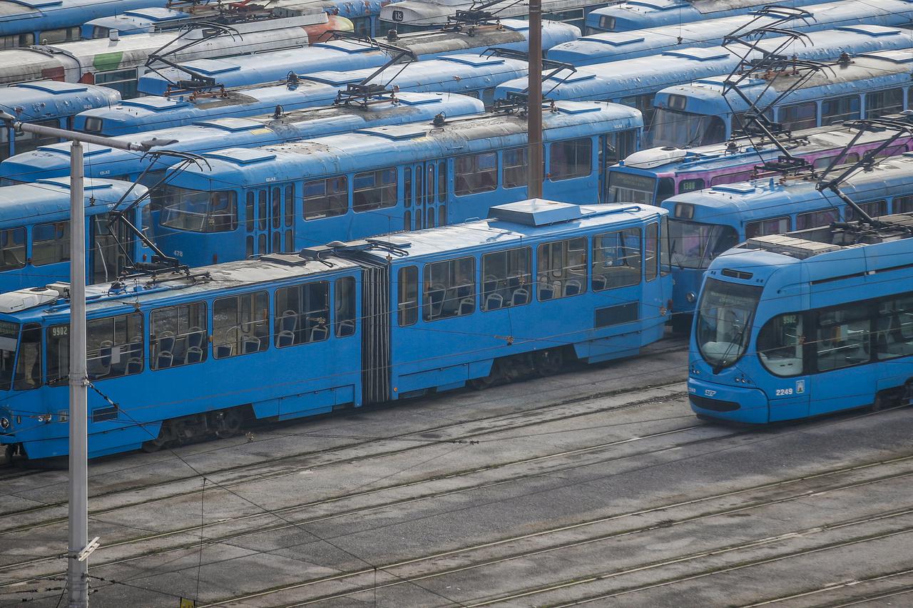 Zagreb: Spremnište tramvaja u Mandlovoj ulici