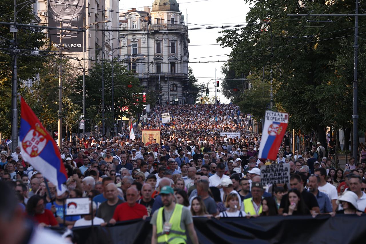 Beograd: Održan 11. po redu prosvjed "Srbija protiv nasilja"