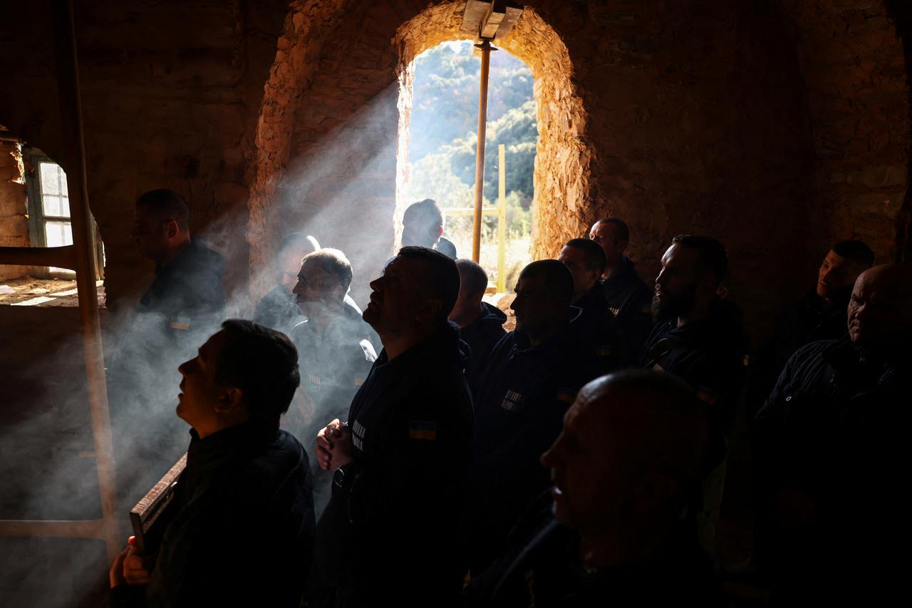 The Wider Image: Wounded Ukrainian soldiers find solace in Greek monasteries 