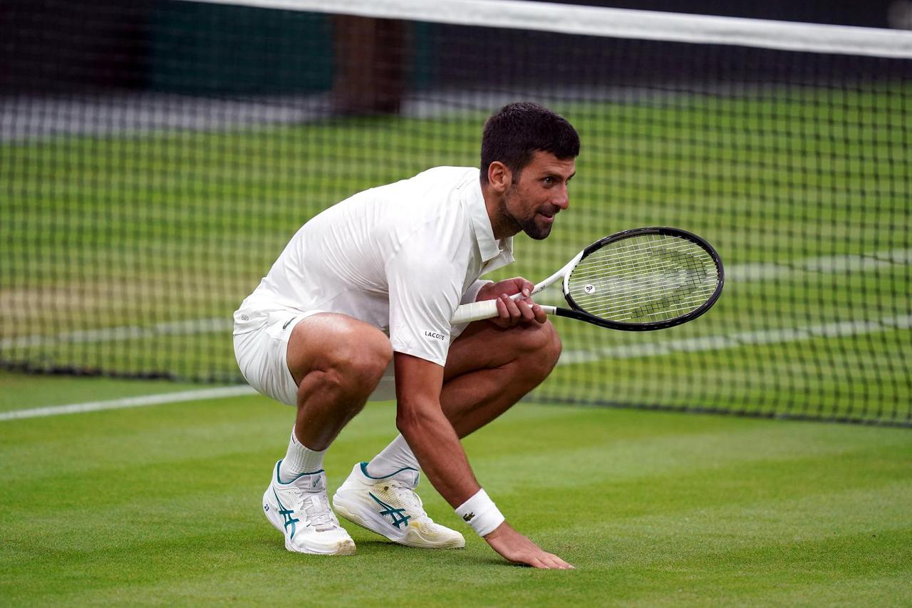 Carlos Alcaraz lors du tournoi de Wimbledon 2023 au All England Lawn Tennis and Croquet Club de Londres