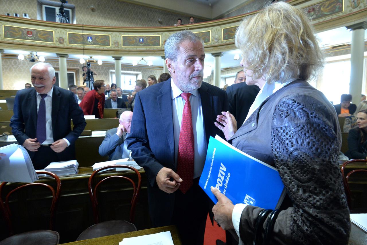 U Gradskoj skupstini odrzana je redovna sjedica gradske skupstine. Milan Bandic. Photo: Marko Lukunic/PIXSELL