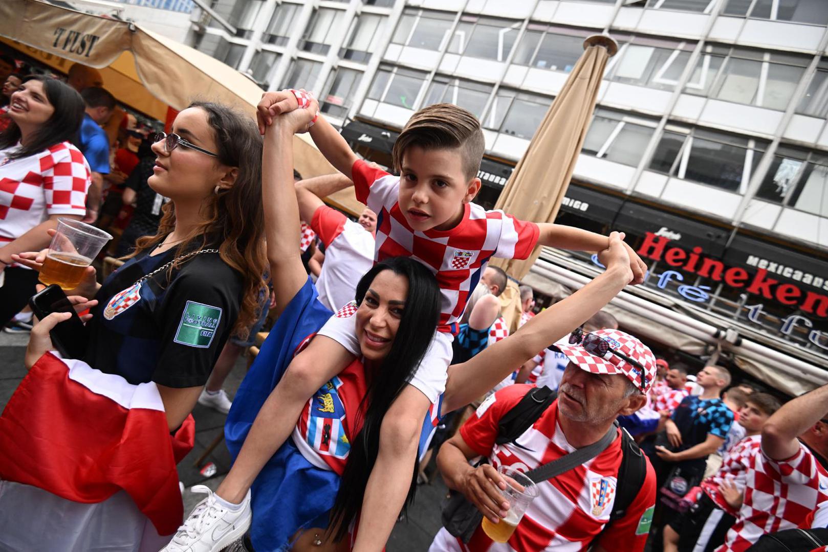 18.06.2023.,Rotterdam, Nizozemska - Navijacko ozracje u centru grada uoci vecerasnje utakmice finala Lige nacija izmedju Hrvatske i Spanjolske Photo: Marko Lukunic/PIXSELL