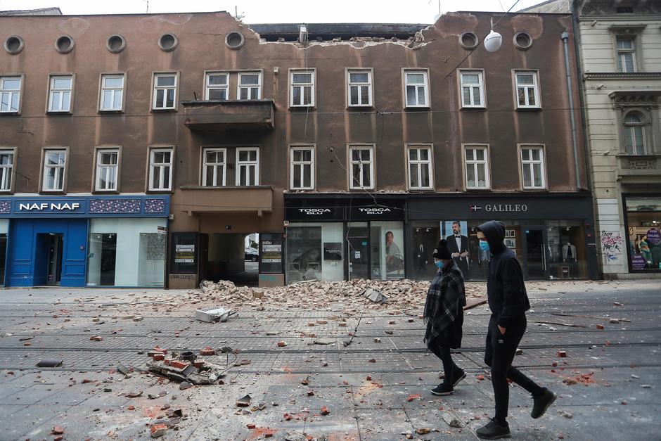 Oštećenja u centru Zagreba nakon potresa