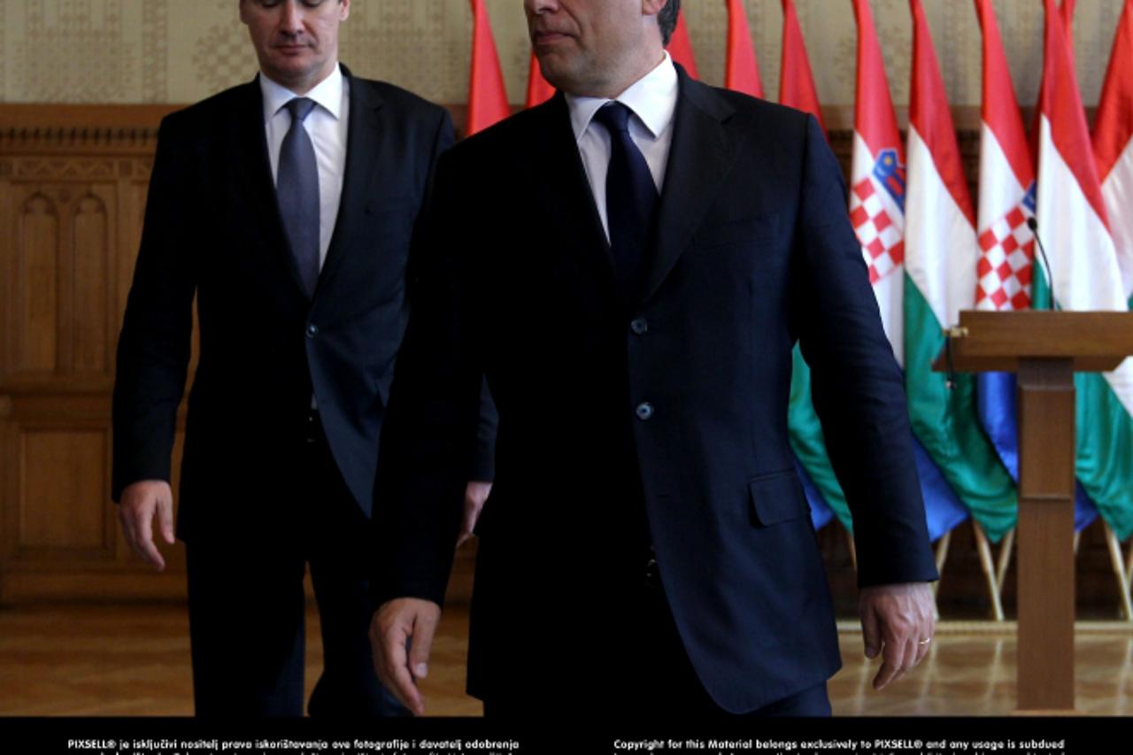 '07.05.2012. Budimpesta - Predsjednik Vlade RH Zoran Milanovic susreo se sa madjarskim premijerom Viktorom Orbanom u madjarskom parlamentu.  Photo: Boris Scitar/VLM/PIXSELL'