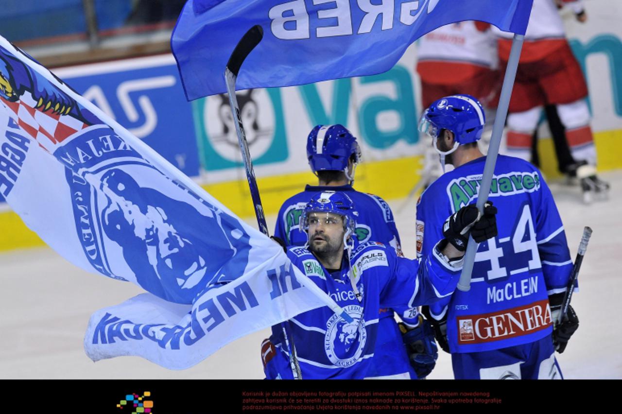 '09.01.2011., Ledena dvorana, Dom sportova, Zagreb - Utakmica EBEL lige izmedju domacina KHL Medvescak i gostiju EC Red Bull iz Salzburga.  Photo: Antonio Bronic/PIXSELL'