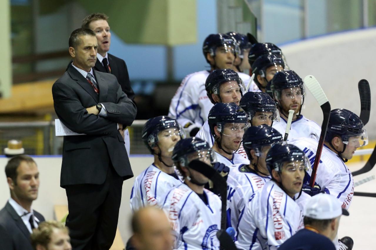 '06.08.2013., Slovenija - Maribor, Ledena dvorana Tabor. Pripremna utakmica hokeja na ledu, KHL za sezonu 2012/13. Medvescak - Torpedo. Trener Mark French. Photo: Sanjin Strukic/PIXSELL'