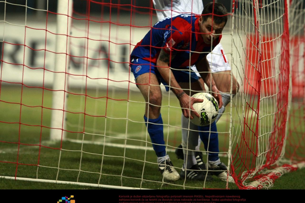 '02.03.2012., Stadion NK Zagreb, Zagreb - Nogometna utakmica 20. kola MAXtv Prve HNL izmedju NK Zagreb i HNK Hajduk. Drago Gabric Photo: Dalibor Urukalovic/PIXSELL'