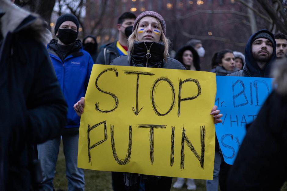 Russian Invasion Protest Outside The White House - Washington