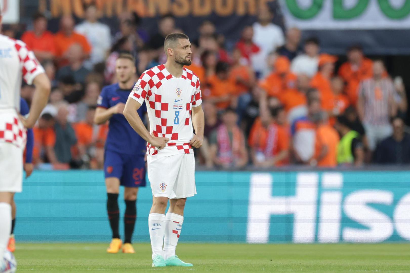 14.06.2023., stadion Feyenoord "De Kuip", Rotterdam, Nizozemska - UEFA Liga Nacija, polufinale, Nizozemska - Hrvatska. Mateo Kovacic Photo: Luka Stanzl/PIXSELL