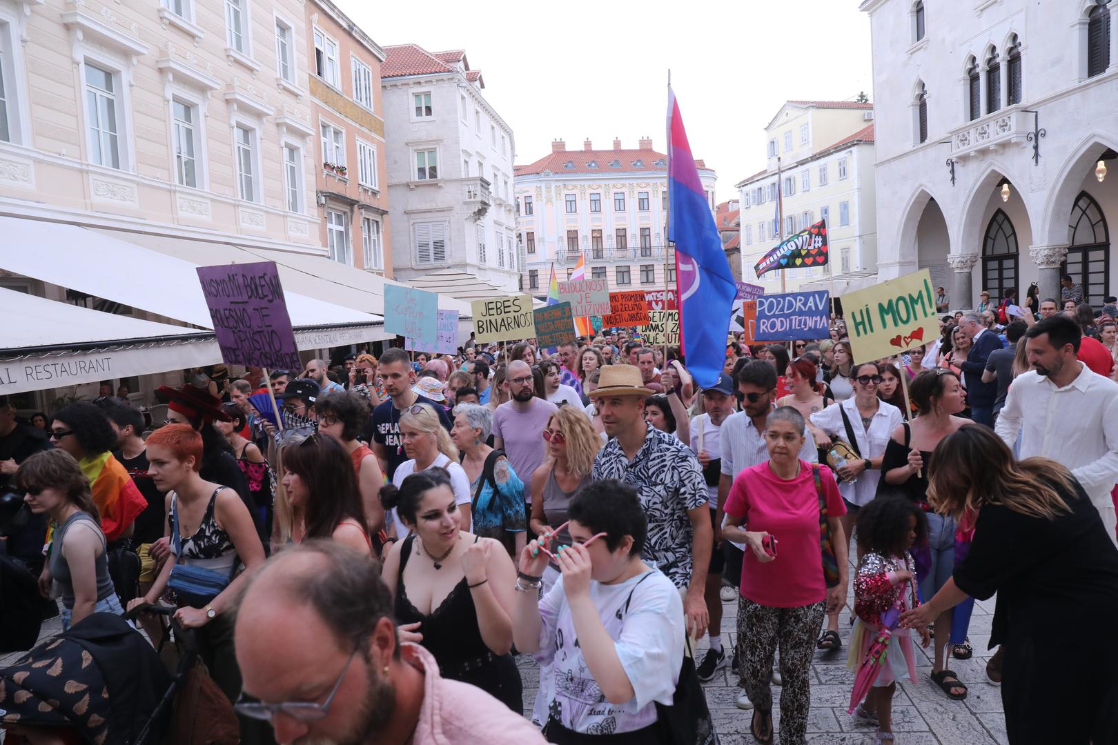 03.06.2023., Split - Odrzana dvanaesta splitska Povorka ponosa - Split Pride Photo: Ivo Cagalj/PIXSELL