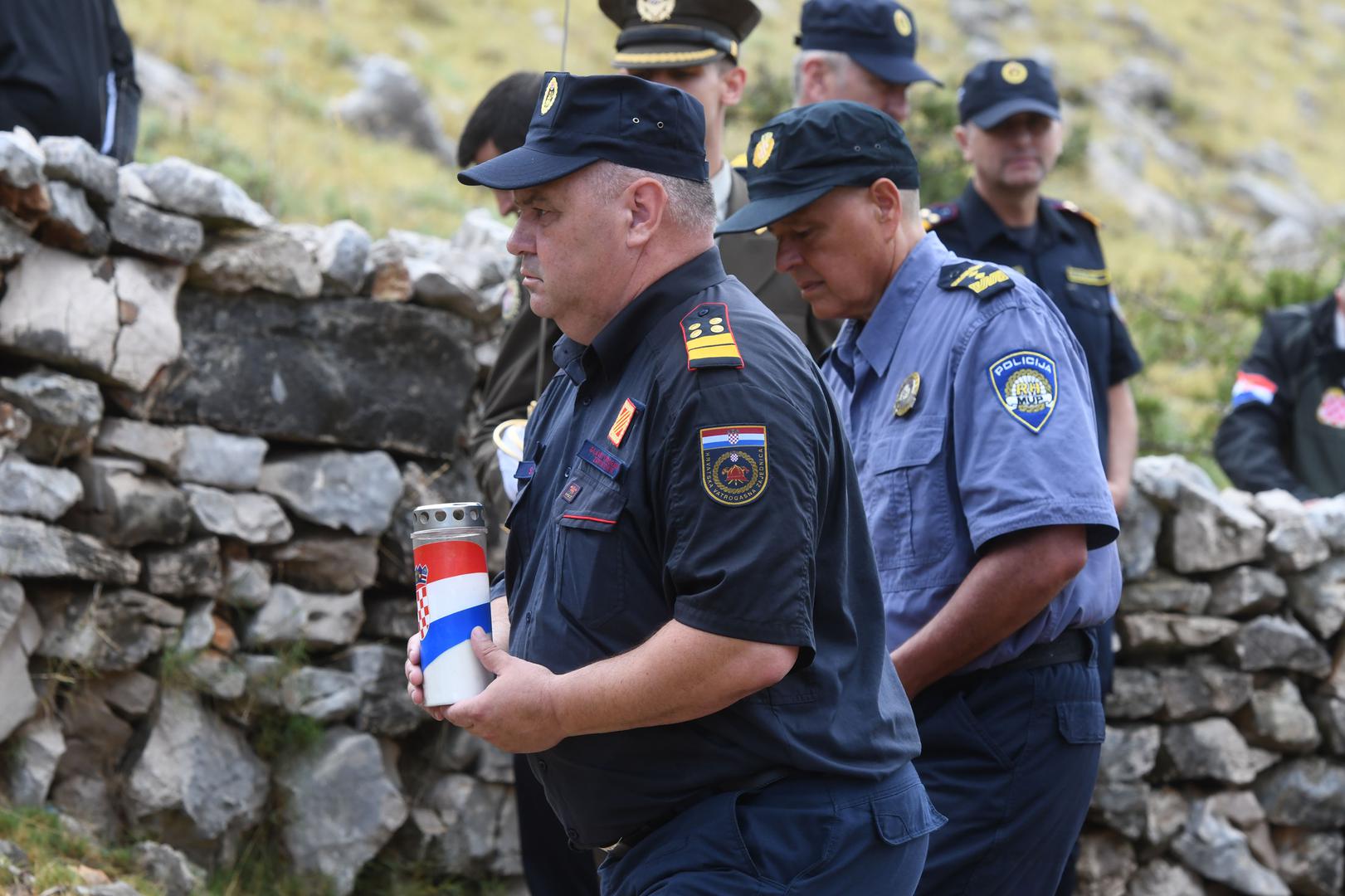 30.08.2023., Kornati - Na Kornatima obiljezena godisnjica tragedije u kojoj je poginulo 12 vatrogasaca. Photo: Hrvoje Jelavic/PIXSELL