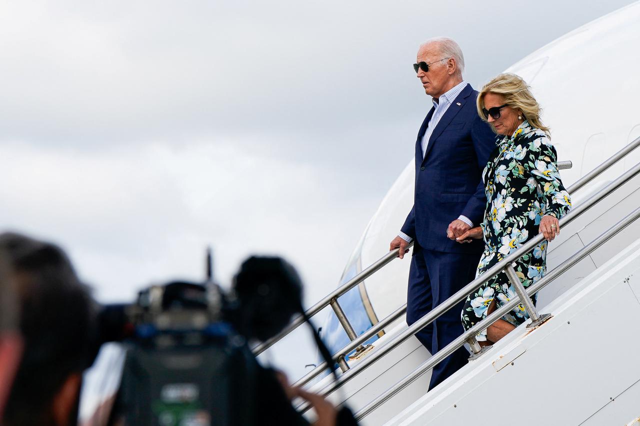 U.S. President Joe Biden travels to a campaign reception in New Jersey