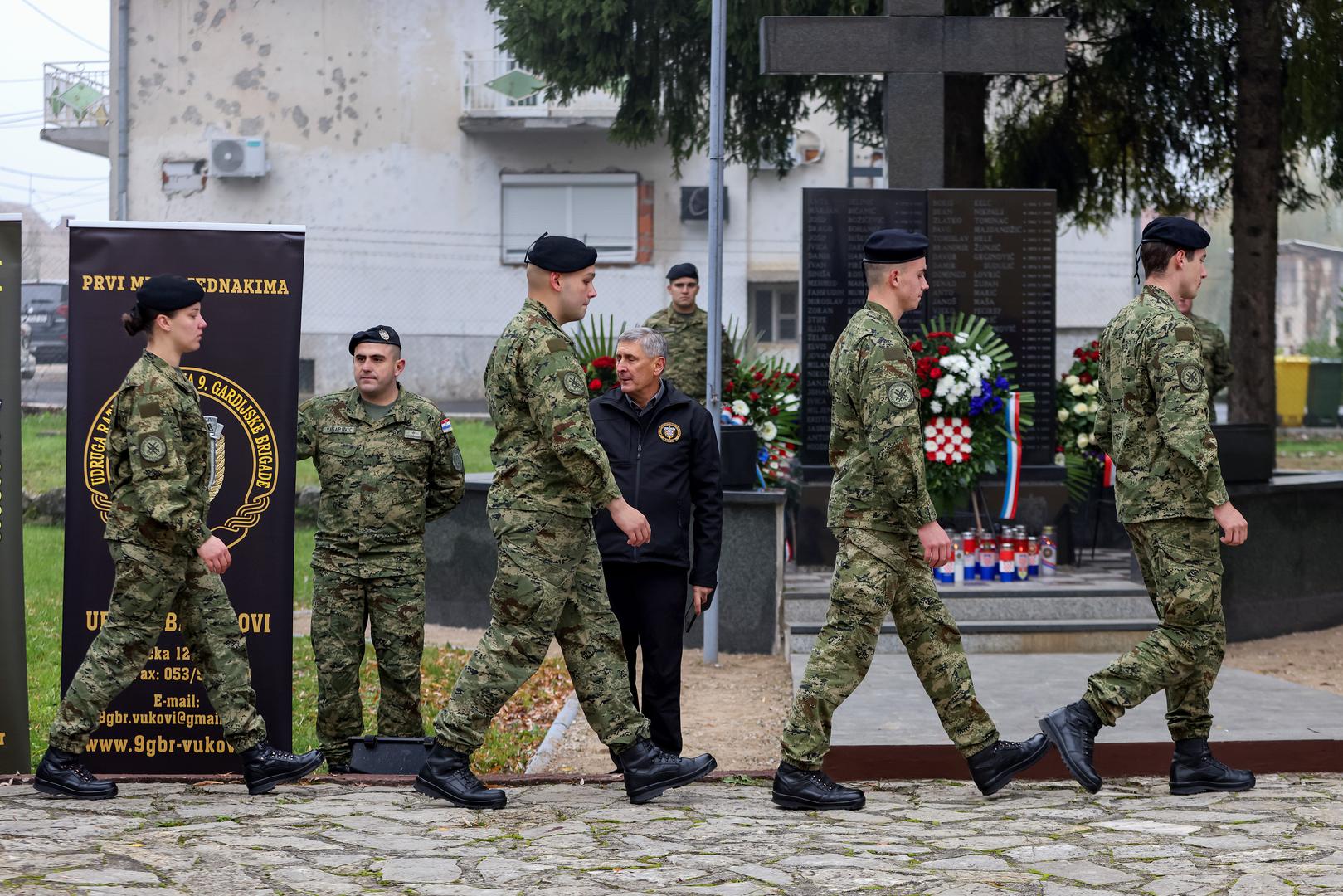 08.11.2024., Gospic - Predsjednik Republike i vrhovni zapovjednik Oruzanih snaga Republike Hrvatske Zoran Milanovic sudjelovao je na obiljezavanju 32. obljetnice ustrojavanja 9. gardijske brigade „Vukovi“ i Dana Motorizirane bojne „Vukovi“ Gardijske mehanizirane brigade Photo: Sime Zelic/PIXSELL