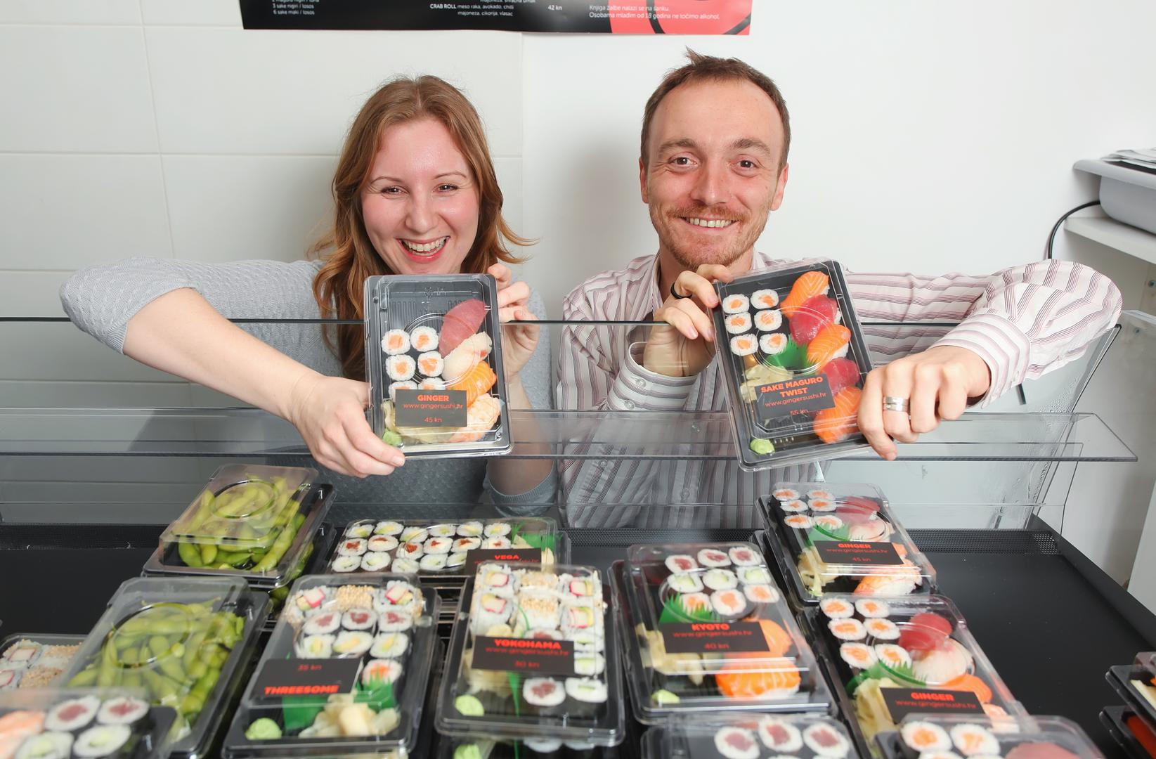 30.06.2014., Zagreb -  Sestra i brat Adriana i Zvonimir Dobrovic, vlasnici Ginger Sushi bara Zagreb u Masarykovoj ulici. r"nPhoto: Tomislav Miletic/PIXSELL