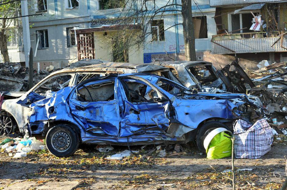 Aftermath Of Russian Rocket Attacks In Zaporizhzhia