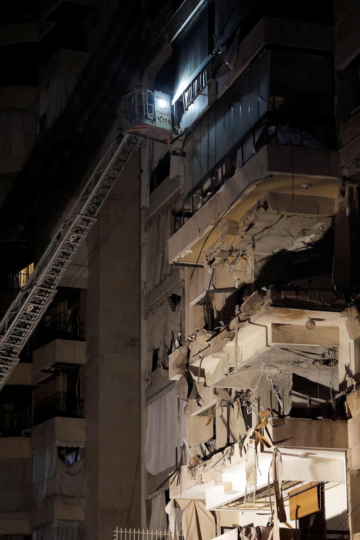 A damaged building stands at the site of an Israeli air strike, amid ongoing hostilities between Hezbollah and Israeli forces, in Ras Al- Nabaa, in Beirut, Lebanon, October 10, 2024. REUTERS/Louisa Gouliamaki Photo: LOUISA GOULIAMAKI/REUTERS