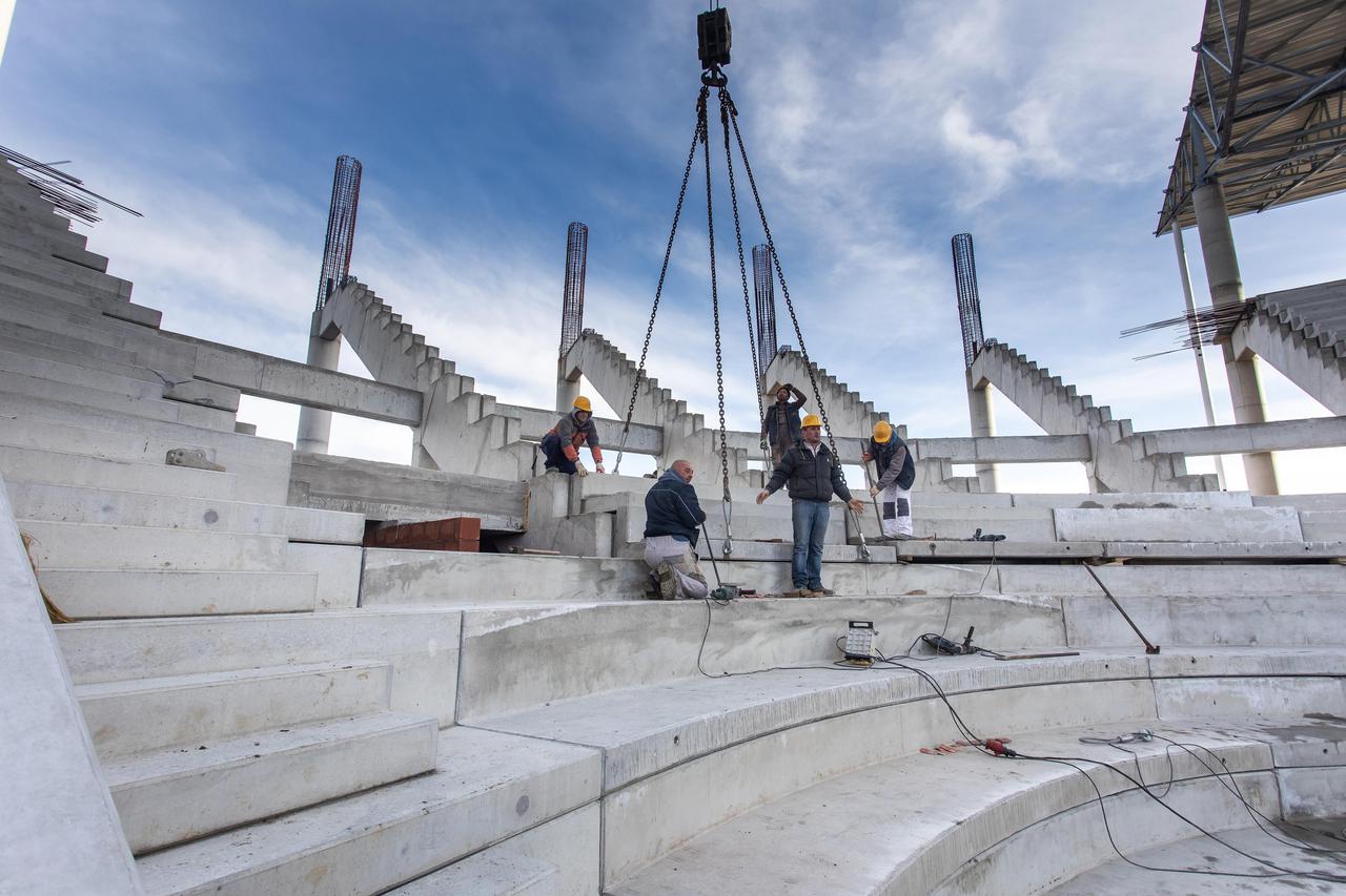 Radovi na novom stadionu osječkog prvoligaša na Pampasu u punom su jeku