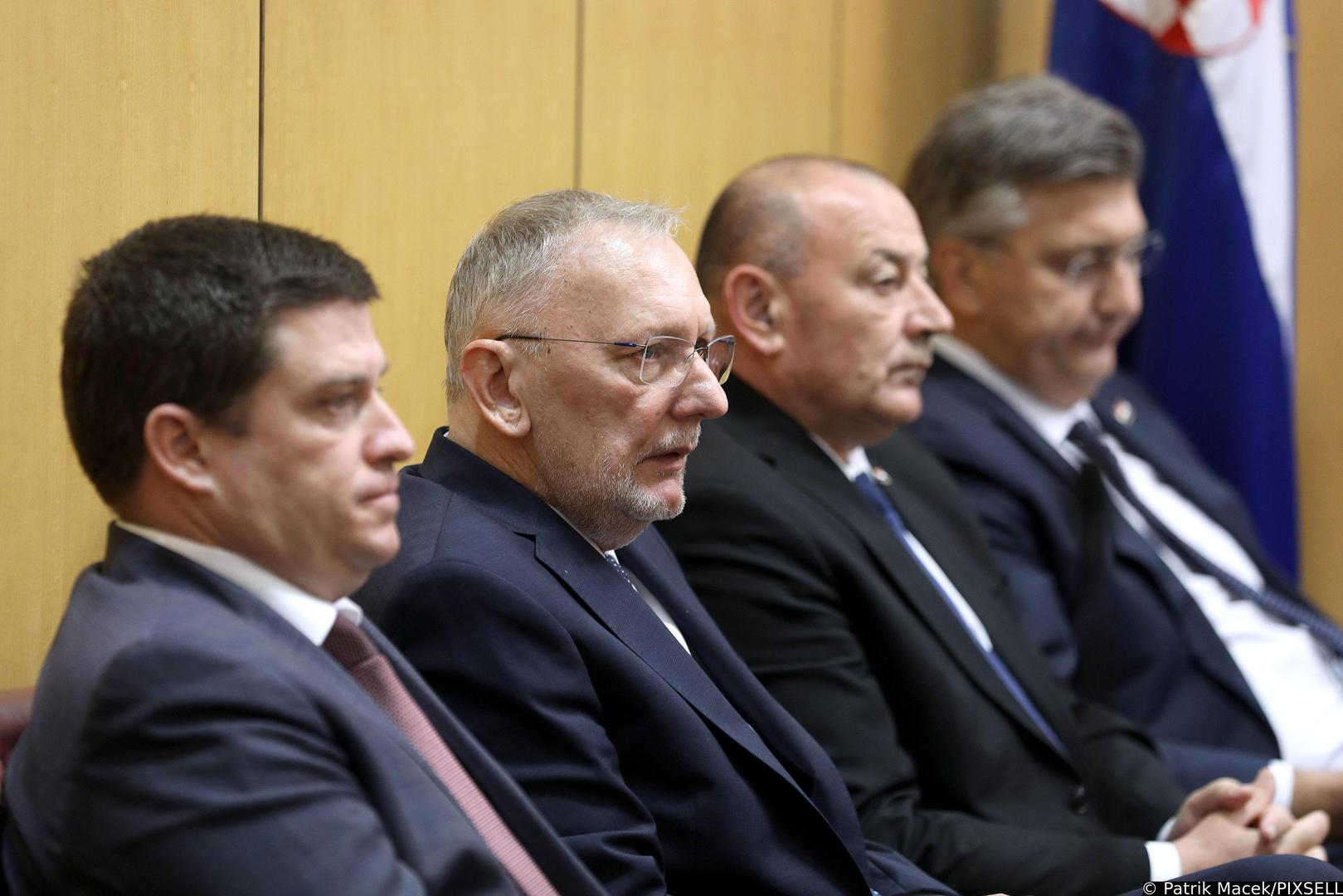 24.10.2023., Zagreb - Premijer Andrej Plenkovic dosao je u Sabor i u nastavku sjednice podnosi godisnje izvjesce Vlade Republike Hrvatske.   Photo: Patrik Macek/PIXSELL