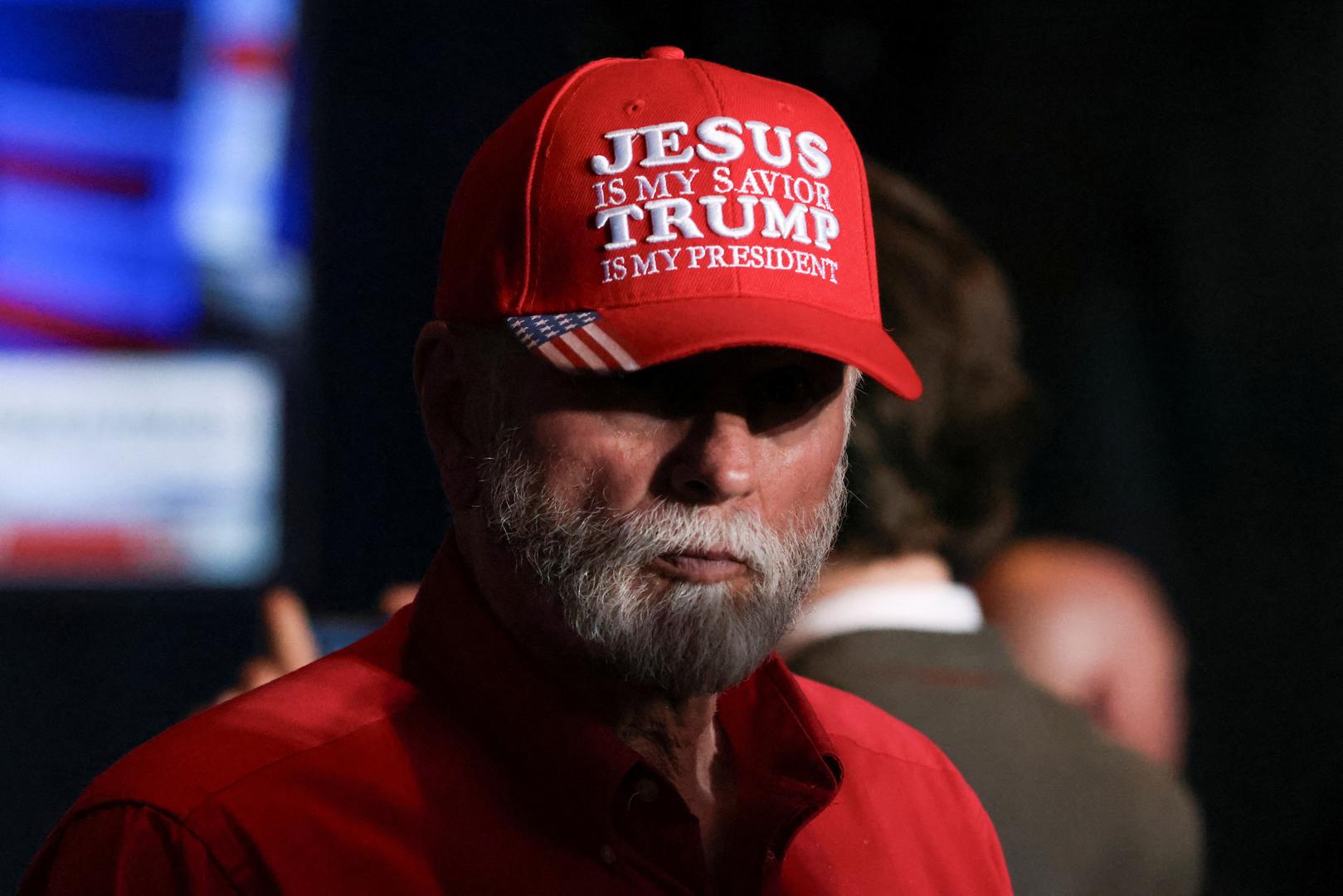 A supporter of Republican presidential candidate and former U.S. President Donald Trump attends his South Carolina Republican presidential primary election night party in Columbia, South Carolina, U.S. February 24, 2024. REUTERS/Alyssa Pointer     TPX IMAGES OF THE DAY Photo: Alyssa Pointer/REUTERS