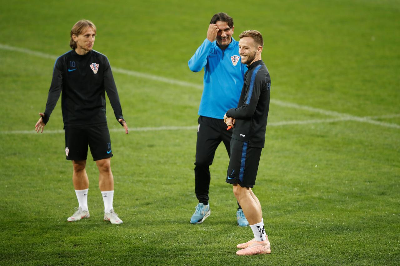 Zlatko Dalić, Ivan Rakitić i Luka Modrić