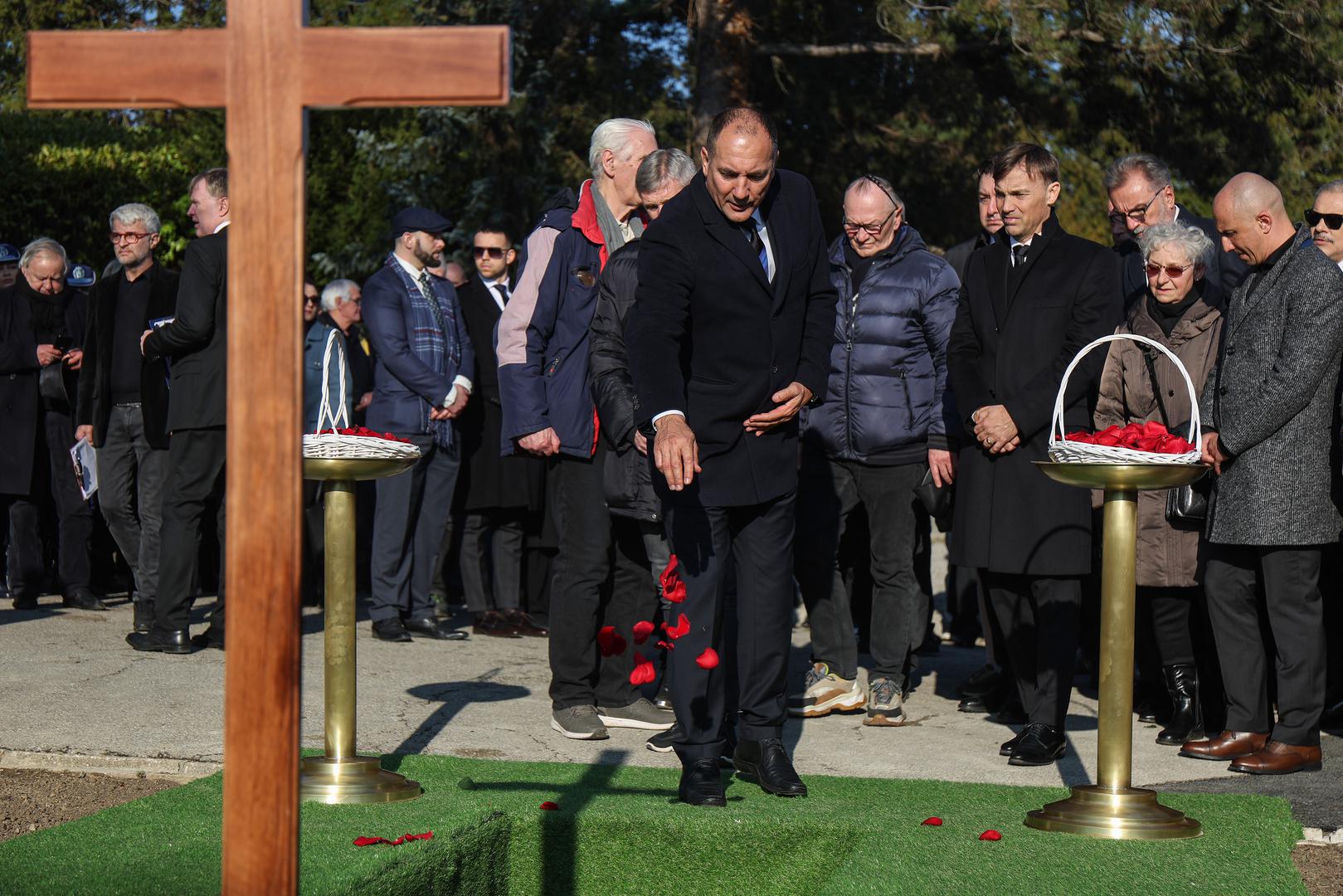 15.02.2023., Zagreb - Posljednji ispracaj Miroslava Cire Blazevica u Aleji velikana na groblju Mirogoj. Igor Stimac Photo: Luka Stanzl/PIXSELL