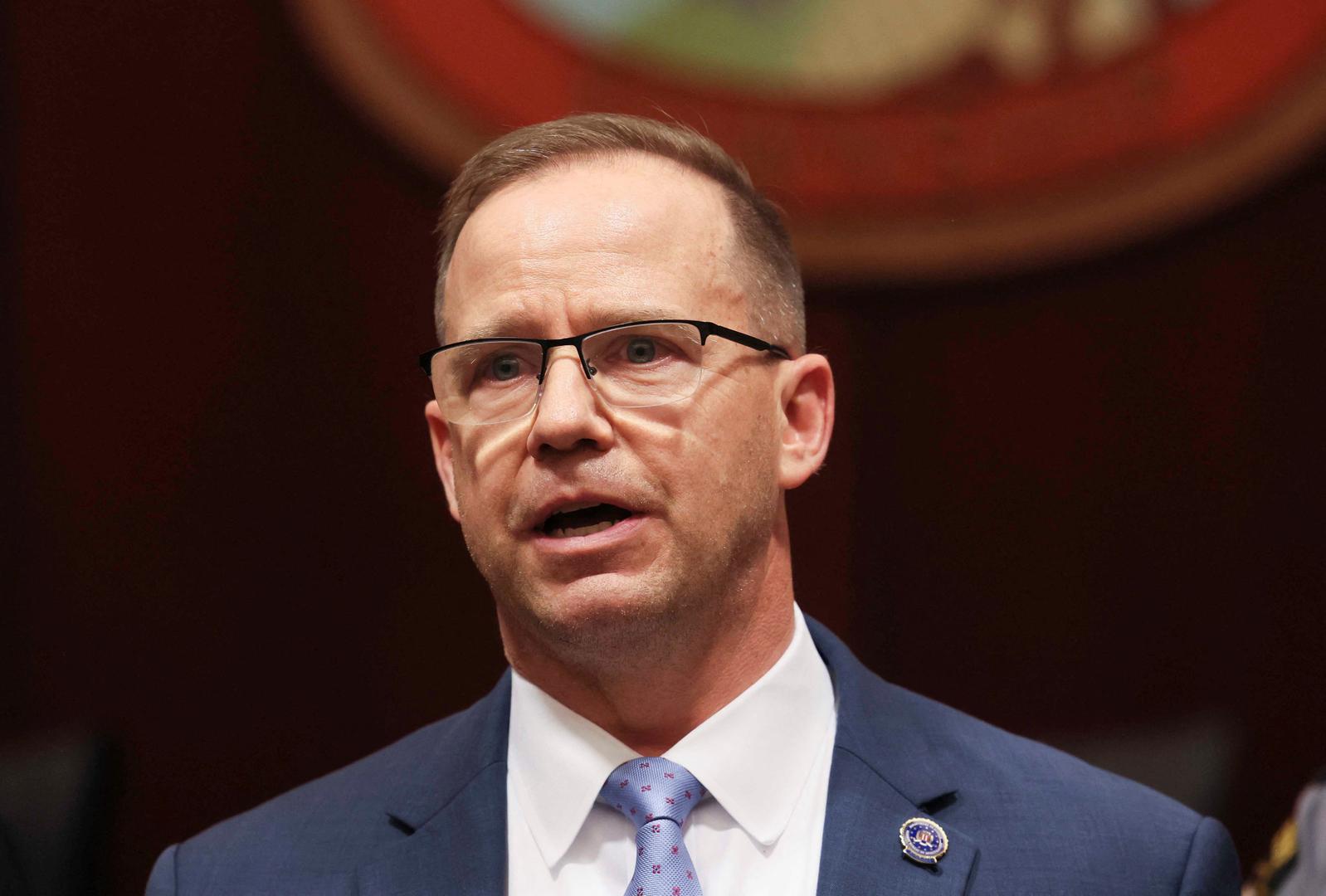 Kevin Rojek, special agent in charge of the FBI Pittsburgh field office speaks at a press conference after Republican presidential candidate and former U.S. President Donald Trump was injured when shots were fired during a campaign rally, at a police station in Butler, Pennsylvania, U.S., July 13, 2024. REUTERS/Brendan McDermid Photo: BRENDAN MCDERMID/REUTERS