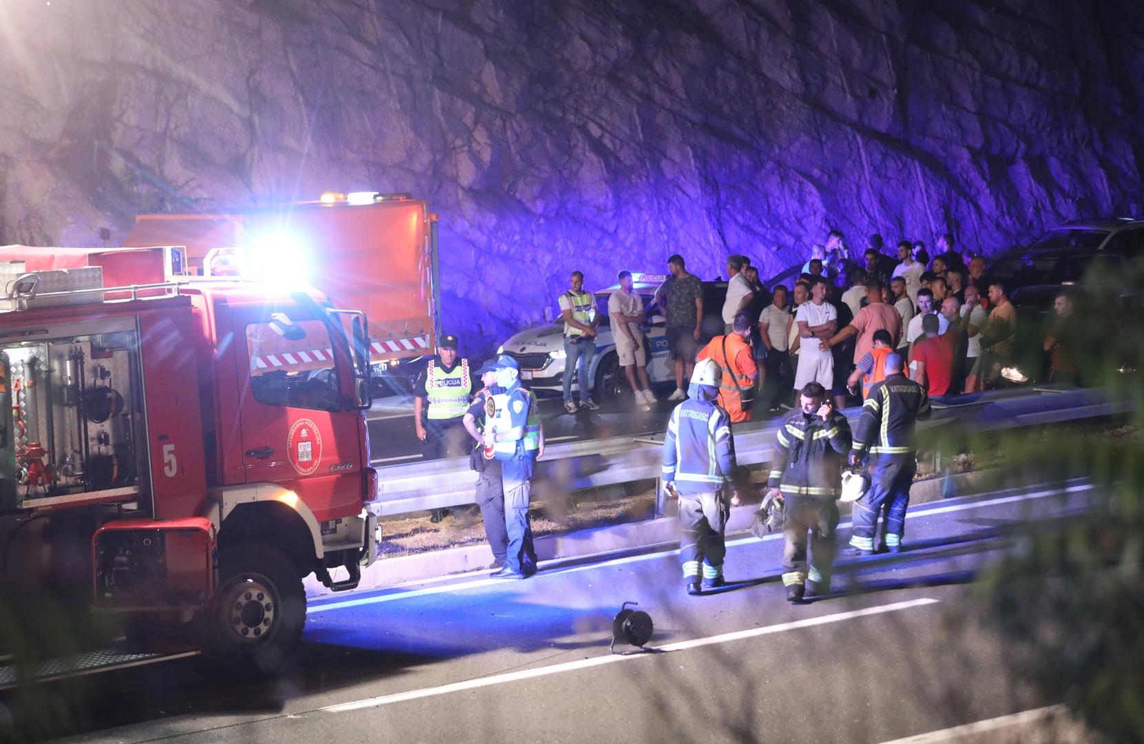 05.08.2023., Vrgorac - Tri osobe smrtno stradale u teskoj prometnoj na A1 prije izlaza Ravca u smjeru Dubrovnika. Photo: Ivo Cagalj/PIXSELL