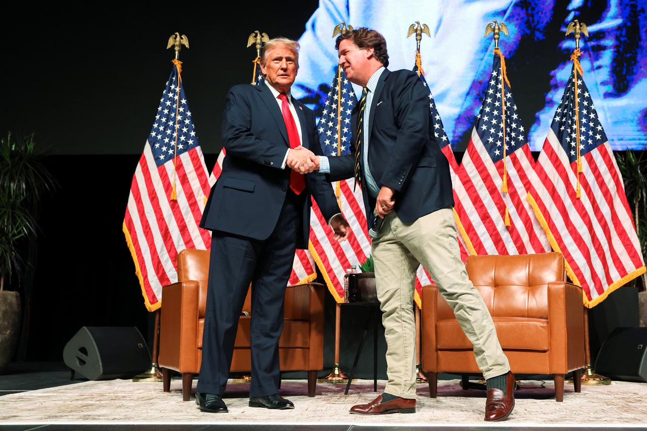 Republican presidential nominee and former U.S. President Donald Trump campaigns in Glendale