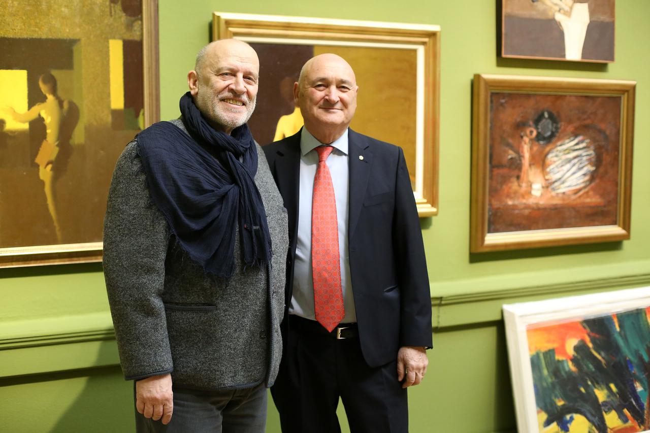 23.01.2017., Zagreb - U Umjetnickom paviljonu odrzana je konferencija za novinare na kojoj je predstavljena izlozba Zbirka Roglic. Branko Roglic, Igor Zidic. Photo: Borna Filic/PIXSELL